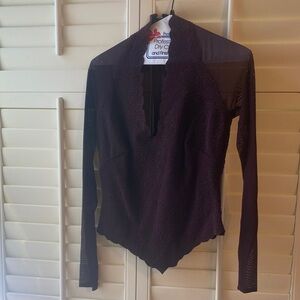 Elegant purple Lace Women Top